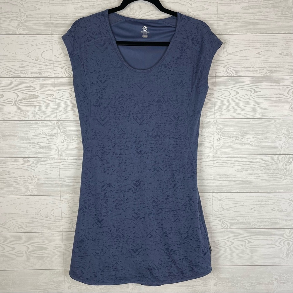 Merrell Nyla Hiking Athleisure Dress Size Medium Blue Burn Out